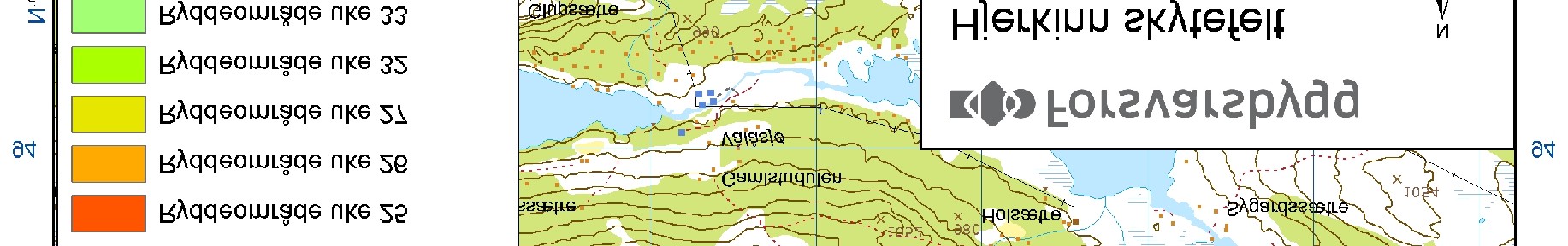 Forsvarsbygg/Utvikling Øst/ 33 6.2.2 Ryddet område 2009 Ca 2/3 av Grisungdalen, 20,5 km² ble ryddet.