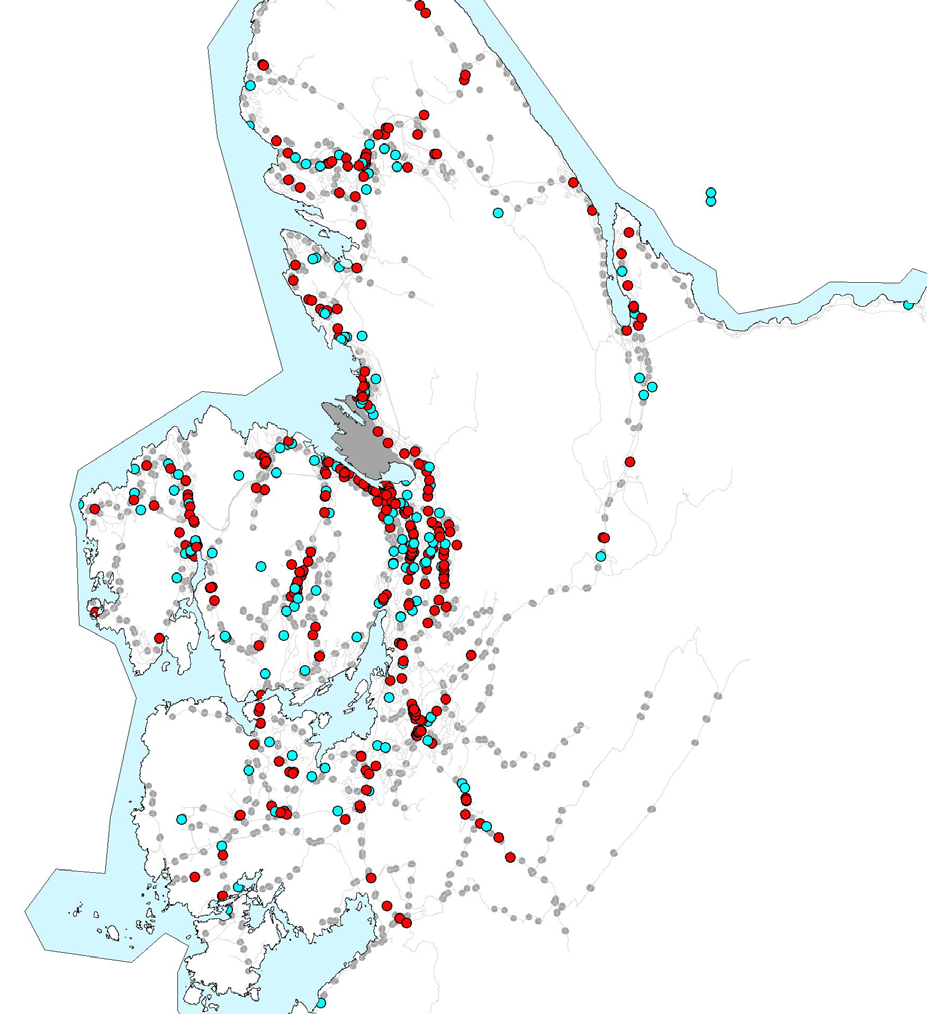 Tiltaksplan T-tiltak i Bergensprogrammet 26-29 4.2.5 Aldersfordeling Figur 4.2 viser aldersfordeling på skadde/drepte fotgjengere for hele tiårsperioden 995-24.