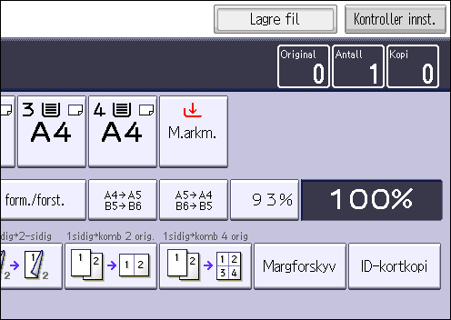 3. Kopiere Lagre data i Dokumentserver Dokumentserveren gjør det mulig for deg å lagre dokumenter som leses med kopifunksjonen, på denne maskinens harddisk.