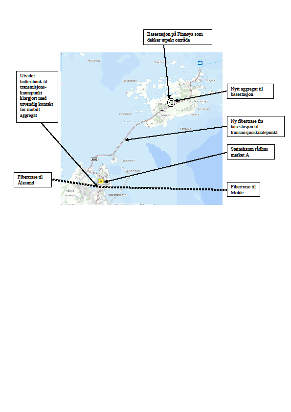 Sandøy kommune, Steinshamn sentrum Utpekt område: Steinshamn sentrum Basestasjon som dekker utpekt område: Finnøya basestasjon (Telenor og TeliaSonera).