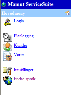 MAMUT SERVICESUITE PLANNING - GUIDE TIL MOBILE TJENESTER Logge inn til Mamut ServiceSuite fra mobiltelefonen Fra en mobiltelefon vil skjermbildene se litt annerledes ut. Merk!