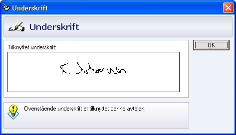 ELEKTRONISK UNDERSKRIFT Vise signaturen i Mamut ServiceSuite Når en kundeavtale har blitt signert, kan du vise underskriften i Mamut ServiceSuite. 1.