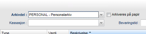 Personalmappe (en sak pr ansatt) en sak som omhandler forholdet mellom arbeidstaker og arbeidsgiver, og som har betydning for den ansattes lønn, ansiennitet, pensjon eller på annen måte innvirker på