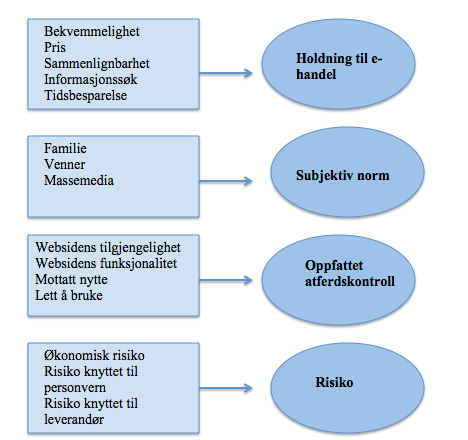 intensjonen er den mest innflytelsesrike indikator av adferd. Dette er fordi at et individ vil gjøre det en har intensjoner om (Pavlou & Fygenson, 2006).