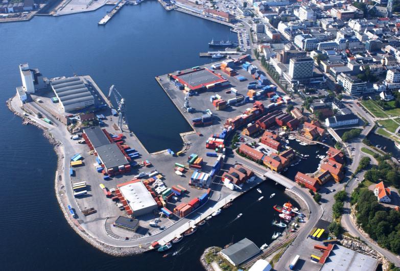 Scandinavian Shipping & Logistics Kristiansand Terminal ligger midt i Kristiansand sentrum og er