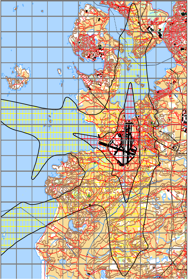 112 V9.6.2 Beregningsresultater Figur 9.6.2.1 Støysoner for situasjonen i 2011.