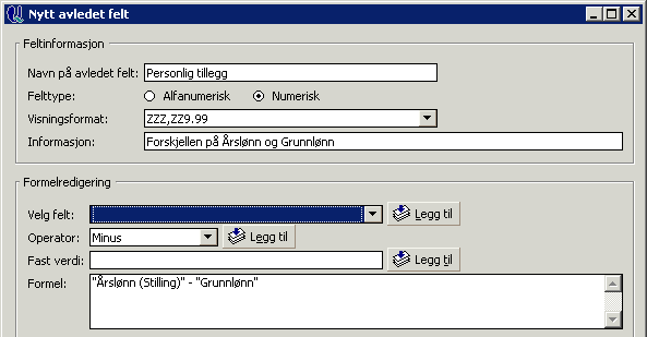 Ver.1.00 Side: 40 av Født år. Født år er heller ikke noe felt i databasen. Vi må hente det ut fra født dato eller personnr.