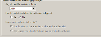 Skattekortinformasjon Sending Bestilling av elektroniske skattekort fra Altinn gjøres under menypunktet Lønnsadministrasjon Send/motta skattekort. Du må ha Rollen Utfyller/Innsender i Altinn.