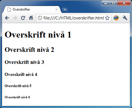 Overskrifter Hvis du har brukt en moderne tekstbehandler slik som Microsoft Word er du kanskje kjent med de innebygde stilene for overskrifter.