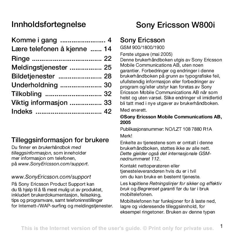 spesifikasjoner, sikkerhet råd, størrelse, tilbehør, etc.).