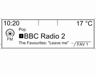 96 Radio DAB-tjenesten (programmet) som mottas for øyeblikket, avbrytes når meldinger for tidligere aktiverte kategorier venter. Aktivere meldingskategorier Velg DAB-informasjon i DABmenyen.