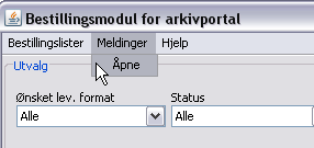 220 Hvis det ikke eksisterer noen tråd og meldinger på bestillingslinje, så har arkivaren mulighet til å opprette en korrespondanse(meldingstråd) Da vil feltet i element 1 på meldingsskjermbildet