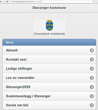 Total trafikk fra mobile enheter er på 24 prosent (inkludert iphone og android mobiler). Det bør nevnes her at man ikke har en egen mobilløsning for telefoner på stavanger.kommune.