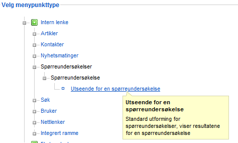 Velg hvilken type lenke du skal lage. Intern lenke En intern lenke i Joomla. Hva som dukker opp er avhengig av hvilke komponenter som er installert.