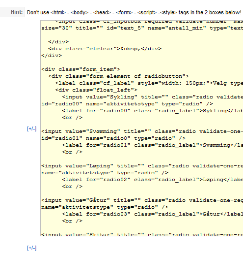 Fanen General. Valg Form HTML Lagring i feltet dato. Vi må justere datoformatet slik at det lagres i samme format som databasen er oppsatt med.