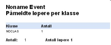 Liste Klikk på arkfanen Liste for å se alle de registrete klassene i en Listeform. Du kan også gjøre endringer i listeformen. Klassefunksjoner Slå sammen to klasser.