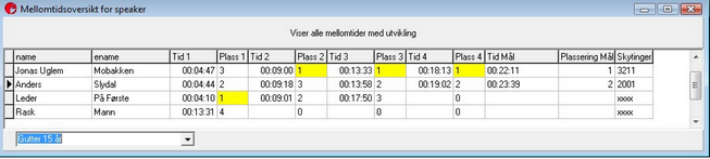 Heat Ved fellesstart og flere heat kan man velge å bare se tider for ett heat. Følg løper Følg løper startes med F12 eller online>følg løper. Tast startnr og enter for å velge ny løper.