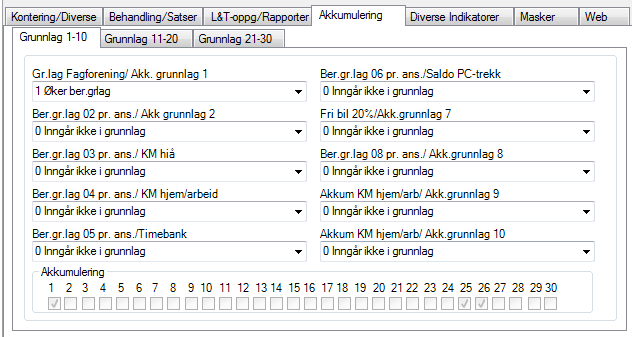 Sats = -1 skriv beløpsfelt til beløp 1, 2 eller 3 Sats = -2 skriv beløp til beløp 1,2 eller 3 og nullstill Beløp Sats = -3 skriv beløp til beløp 1,2 eller 3 og nullstill Beløp Rapportering Diverse