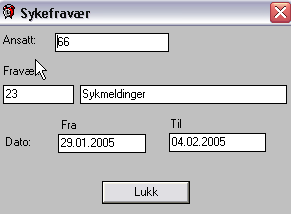 ansatte man har lånt inn fra andre brukere har rød skrift i arbeidsplanen. Ansatte man låner ut (kopiert og ikke overført) har blå skrift. (Resterende har vanlig sort skrift).