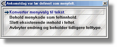 118 Generell innføring i Cordel Felttype Egenskap Alfa-Numerisk Felt der du kan skrive både tall, tegn og bokstaver Numerisk Felt der du kan skrive bare tall (siffer) Dato Felt der systemet bare