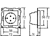 Enkel stikk med jord innfelt Enkle stikkontakter innfelt, leveres med sentralplate.stikkontakter med sentralplate og passer inn i alle ELKO kombinasjonsplater. 042 S04 PT stikk m/j PH 092 L382 Sentr.