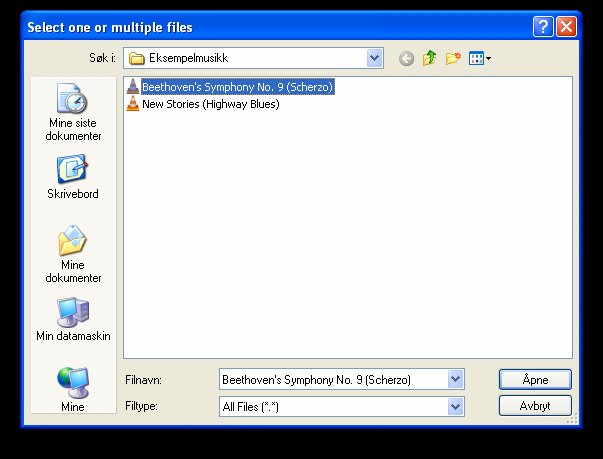 Klikk Add under File Selection.