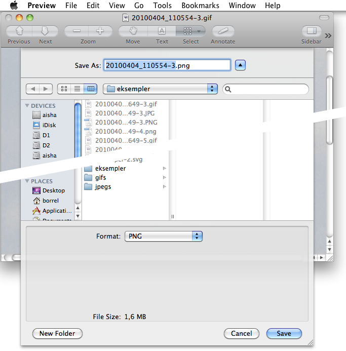 Eksport av bilde til PNG med Preview (Mac) Eksport av bilde til PNG (.png) med Preview. 1. Åpne bildet du vil lagre eller eksportere i Preview. 2.