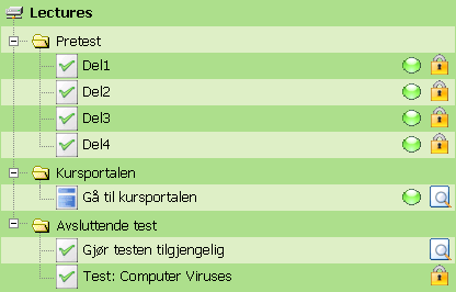 5.3 Prototypens virkemåte Det første kursdeltakeren måtte gjøre, var å logge inn i prototypens LMS. Hver bruker fikk tildelt et brukernavn og et passord.