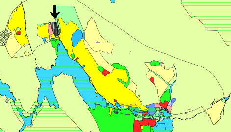 Gjeldende forhold: Skog, husmannsplass, fritidseiendom, bolig Foreslått formål: Bolig Arealstørrelse: ca 200 daa Boligpotensiale: minimum 100 (forslagsstiller), ca 235 (rådmann) Forslagsstiller: