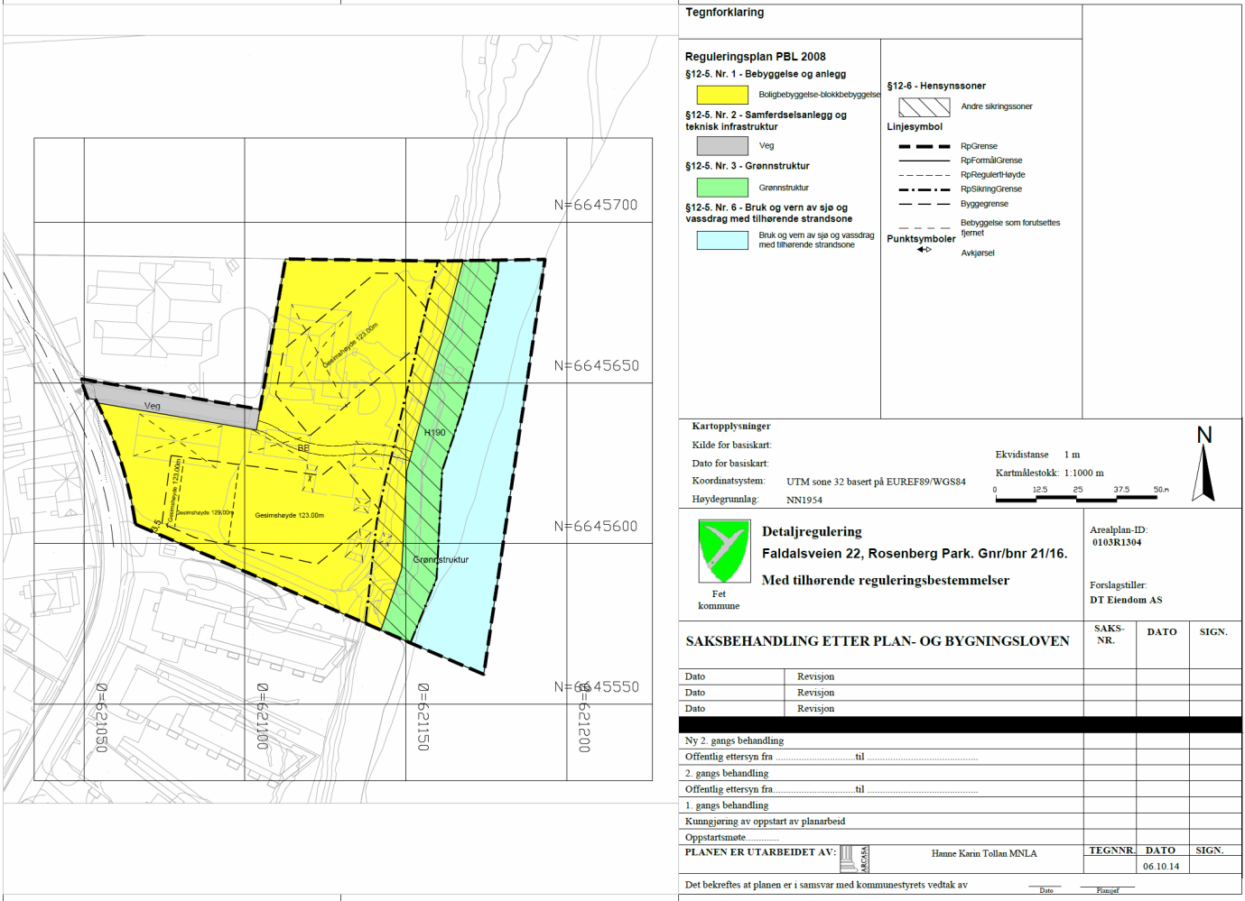 Detaljregulering ROSENBERG PARK gnr 21 bnr 16 5 5.