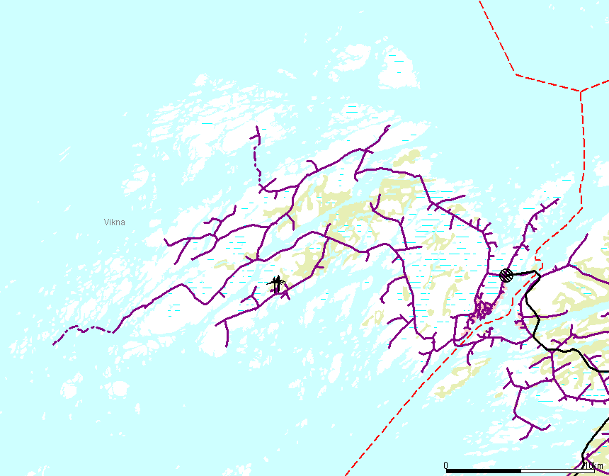 Lokal energiutredning 2013 VIKNA 12 NTE Nett AS sine totale nettlengder for de ulike nettnivåene er vist i Figur 4-3.