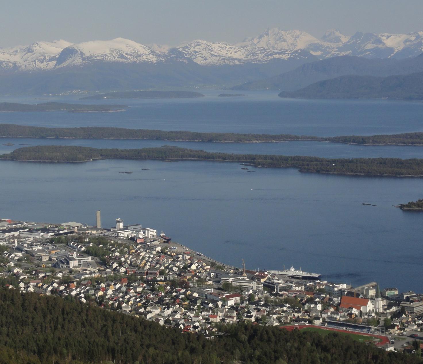 Planområdet sett fra Varden.