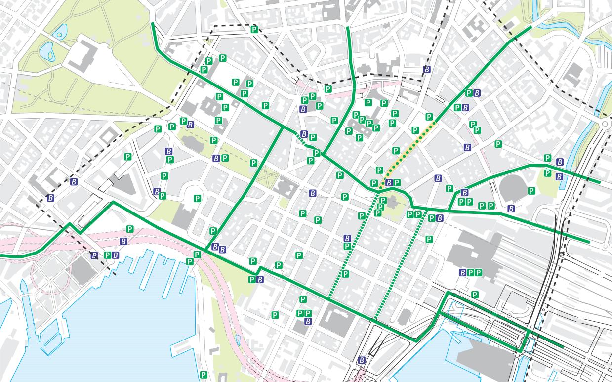 SLUTTRAPPORT 31 (140) strekningen Ullevålsveien-St.Olavs plass-universitetsgata-roald Amundsens gate-fridtjof Nansens plass-rådhusgata.