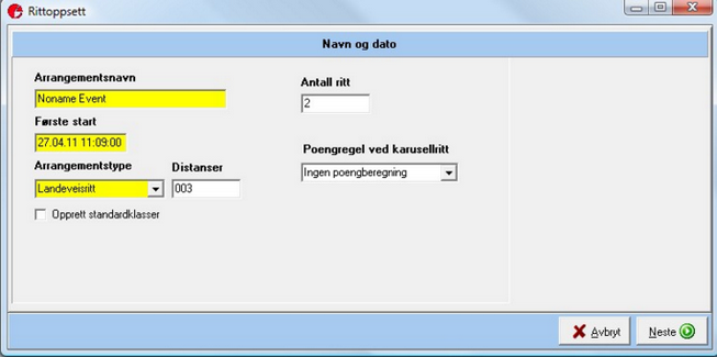 definere s som Individuell tempo og Individuell tempo II Lag nytt arrangement Velg 1. Nytt arrangement og så Lag nytt arangement fra venstremenyen.