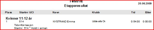 Ved flerdagers vises også en egen meny nederst i skjermbildet.