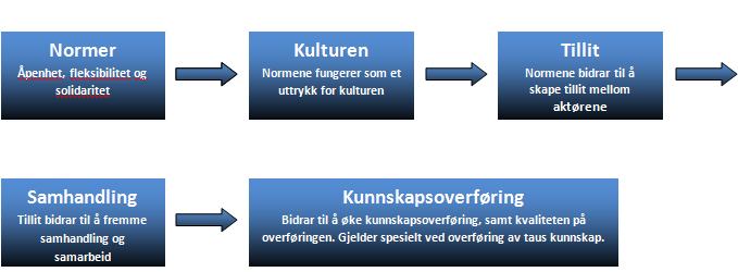 Figur 2.7.1. Sammenhengen mellom kultur og kunnskapsoverføring.