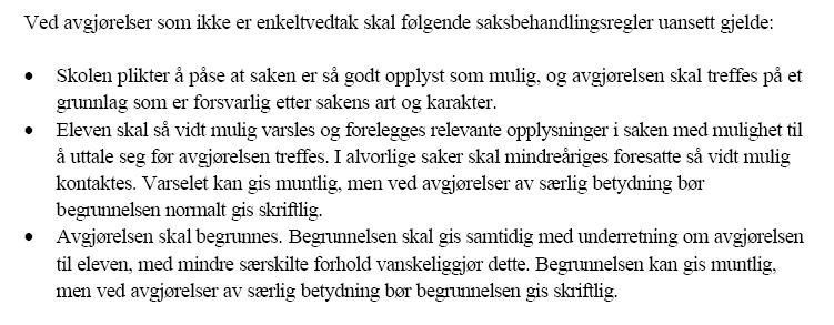 7 5.3. Flytting av elev til annen skole Når hensynet til de andre elevene tilsier det, kan en elev i særlige tilfeller flyttes til en annen skole enn den skolen eleven har rett til å gå på.