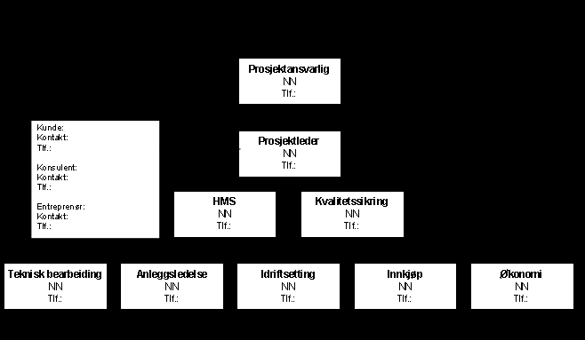 Figur 7: Prosjektstrukturen i Siemens.