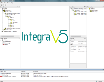 3 OPC-Klient OLE for Process Control Med OPC klient kan Bravida Integra blant annet ta imot, styre og presentere alarmer fra andre systemer i grafisk miljø.
