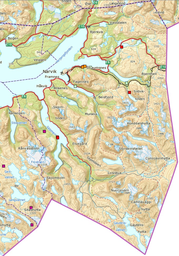 46 NORDNORGES LOGISTIKKHOVEDSTAD HANDELS- OG NÆRINGSANALYSE FOR NARVIK Naturstein Naturstein og bygningsstein er