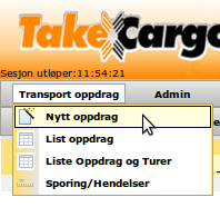 Registrere Transportoppdrag Funksjonen Nytt Oppdrag benyttes når et transportoppdrag skal registreres via web.