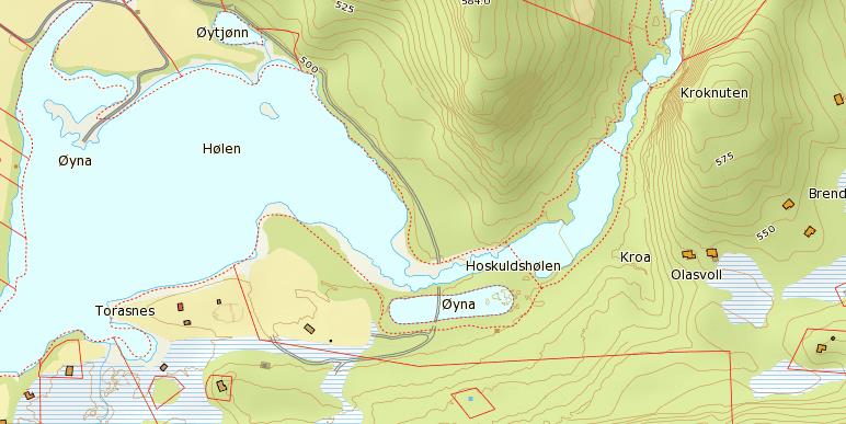 Figur 47: På dette partiet er det ønskelig å gjøre forbedringer slik at oppkjøringen av løypetraseen fungerer bedre. Figur 48: Løypetraseen går ned i den utfylte bukta og opp igjen på andre siden.