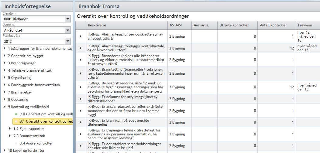 Brannbok i Facilit Beskrivelse av bygget Tekniske