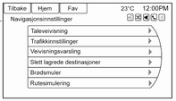 18 Grunnleggende betjening Radioinnstillinger De tilgjengelige Radioinnstillingerene er: Lydsignalvolum: Denne egenskapen justerer lydene ved oppstart og avslutning.