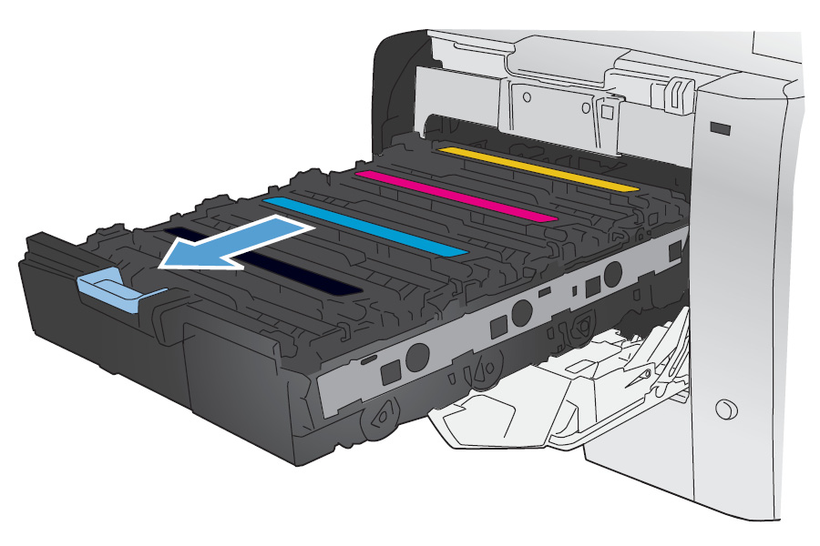 Bytte tonerkassettene Produktet bruker fire farger og har én skriverkassett for hver farge: svart (K), magenta (M), cyan (C) og gul (Y).