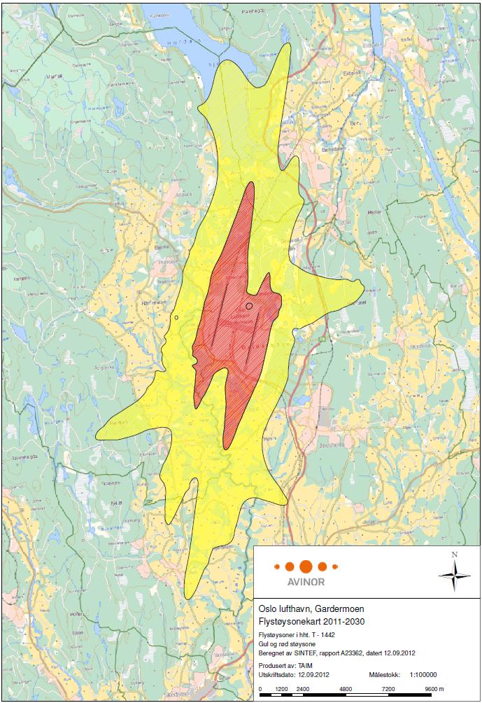 FLYSTØYSONEKART