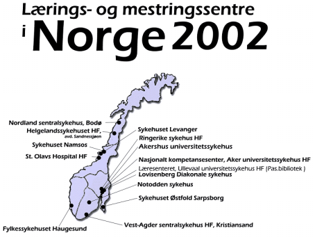 2.4. Nettverket av lærings- og mestringssentre Da Familieprosjektet startet i desember 2001 var det 10 Lærings- og mestringssentre i Norge. Alle helseregioner var representert.