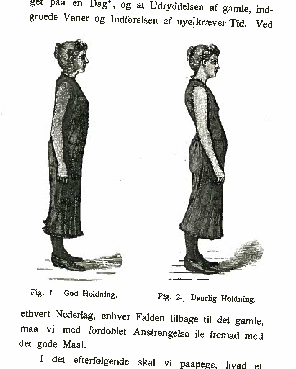 Fig 1. God holdning. Fig. 2. Dårlig holdning (Fra Julia Sucksdorff, Sundhed og velvære) Legemsbevægelse. Men det er ikke Legemsbevægelse.