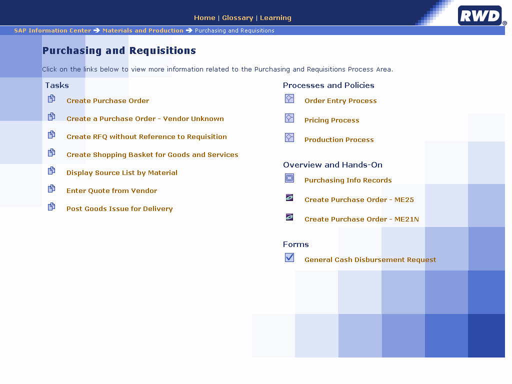 Distribusjon av materiell/ Support