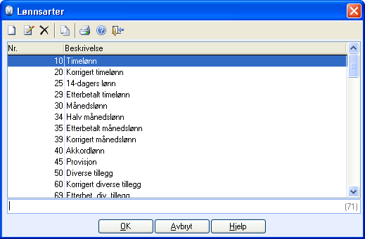 Lønnsarter Alle typer lønn som utbetales via programmet er definert som lønnsarter. Det gjelder både time- og månedslønn, skattetrekk og feriepenger for å nevne eksempler.